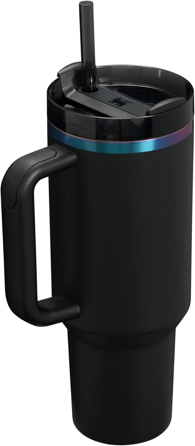 STANLEY Quencher H2.0 Tumbler with Handle and Straw 40 oz | Black Chroma